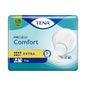 Η συσκευασία του TENA Comfort Extra Inkontinenzvorlage (πακέτο με 40 τεμάχια) έχει την απορροφητικότητα «EXTRA» και δείχνει μια λευκή εικόνα μαξιλαριού δίπλα σε σύμβολα που αναδεικνύουν τα χαρακτηριστικά άνεσης. Ο σχεδιασμός περιλαμβάνει μπλε και πράσινες αποχρώσεις, με το λογότυπο TENA να απεικονίζεται εμφανώς στο επάνω μέρος και να ανταποκρίνεται στις ανάγκες ακράτειας ούρων. Κατασκευάζεται από την TENA - Essity Germany GmbH.
