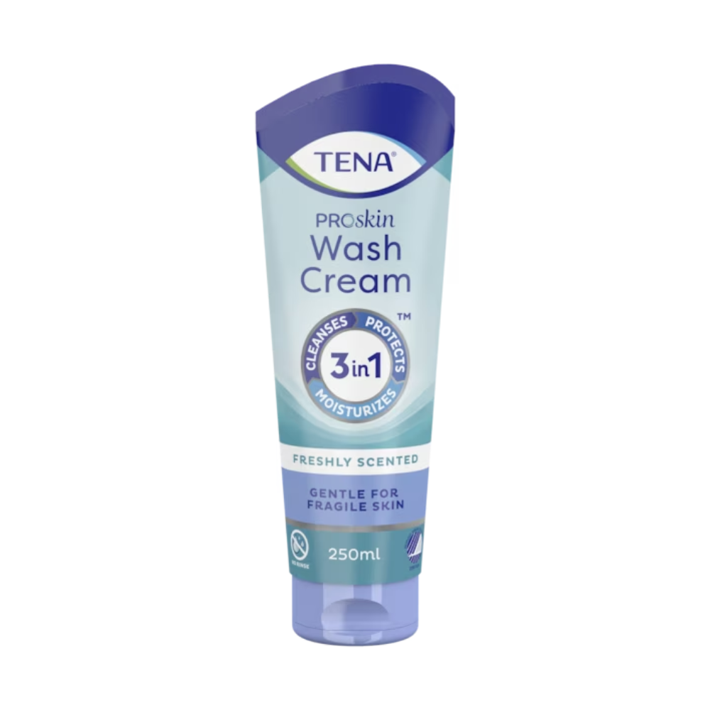 Η σωλήνα των 250 ml TENA Wash Cream Hautpflege 3in1 της TENA – Essity Germany GmbH προσφέρει εξαιρετική περιποίηση δέρματος μέσω καθαρισμού, προστασίας και ενυδάτωσης. Ιδανικό για ευαίσθητο δέρμα, προσφέρει ένα αναζωογονητικό άρωμα που ενισχύει την εμπειρία περιποίησης.