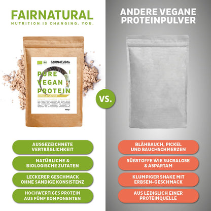 Βιολογική vegan πρωτεΐνη σε σκόνη βανίλιας χωρίς σόγια