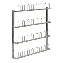 Das Novocal Wandregal rechteckig aus Edelstahl bietet Platz für 16 Paar OP-Schuhe und ist ideal zur Aufbewahrung in medizinischen Einrichtungen. Maße: siehe Packung (1 Stück).