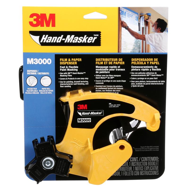 Διανομέας φιλμ και χαρτιού 3M™ M3000 Hand-Masker™, 1 Συσκευή κάλυψης χειρός | Συσκευασία (1 τεμάχιο)