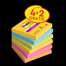 Post-it® Super Sticky Notes, Carnival Collection, 76 mm x 76 mm, Προσφορά, 90 φύλλα/pad, 4 pads + 2 free/pack, 100% PEFC, SGSCH-PEFC-COC-110078 | Συσκευασία (6 τεμάχια)
