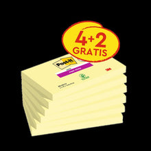 Post-it® Super Sticky Notes, Yellow, 76mm x 127mm, Promotion, 90 Sheets/Pad, 4 Pads + 2 Free/Pack, 100% PEFC, SGSCH-PEFC-COC-110078 | Συσκευασία (6 τεμάχια)