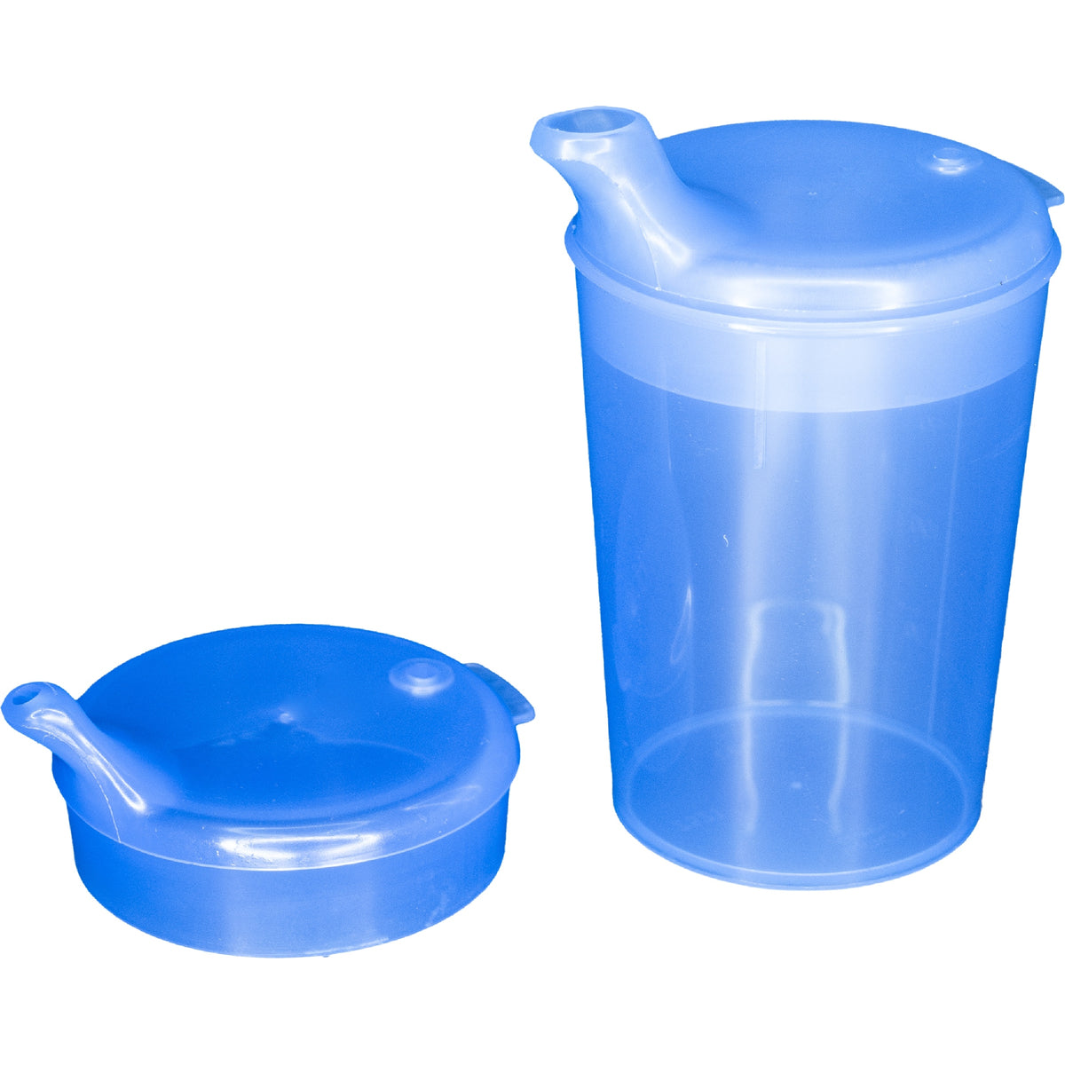 Σετ ποτηριών NITRAS sippy, πολυπροπυλένιο, μπλε, 3 τεμάχια, 1 κούπα χωρητικότητας 250 ml, 1 άνοιγμα καπακιού 12x10 mm, 1 άνοιγμα καπακιού 4x4 mm, κουτί των 50 σετ | Χαρτοκιβώτιο (1 συσκευασία)