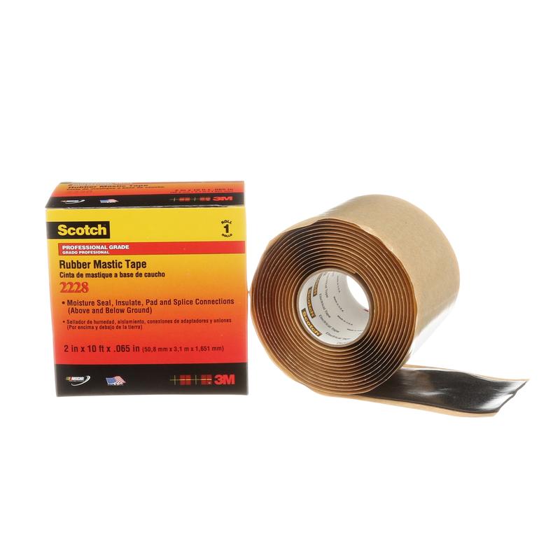 Scotch® Buthyl Rubber Tape 2228, Self-fusing, Black, 50,8mm x 3m, 1,65mm | Συσκευασία (1 ρολό)