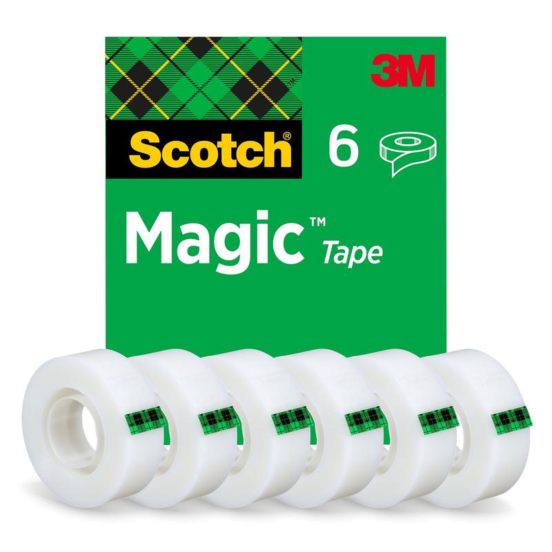 Scotch® Magic™ Invisible Tape 8-1933-6/5S, 19mm x 33m, 6 Rolls/Pack | Συσκευασία (6 ρολά)
